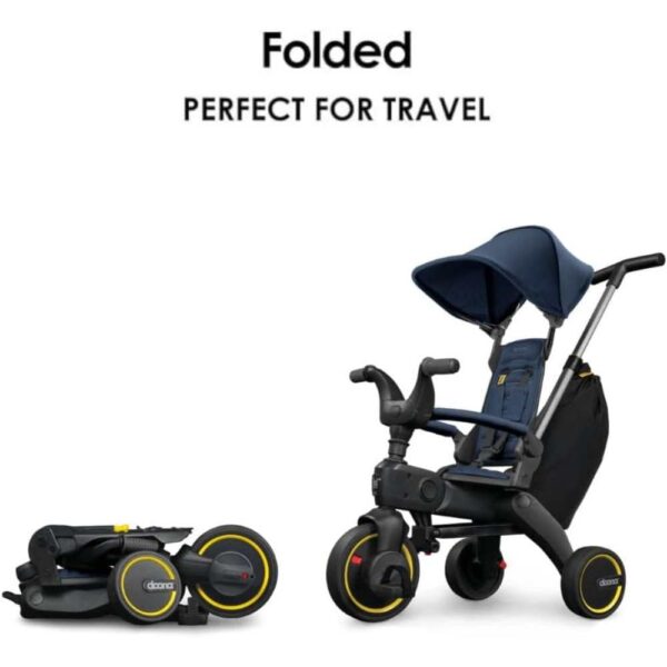 Doona Liki Trike S3 Deep Blue – Premium Foldable Toddler Trike & Travel Tricycle
