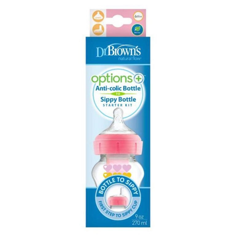 Dr. Browns - PP Wide Neck Options And Pink Hearts Feeding Bottle - 270ml