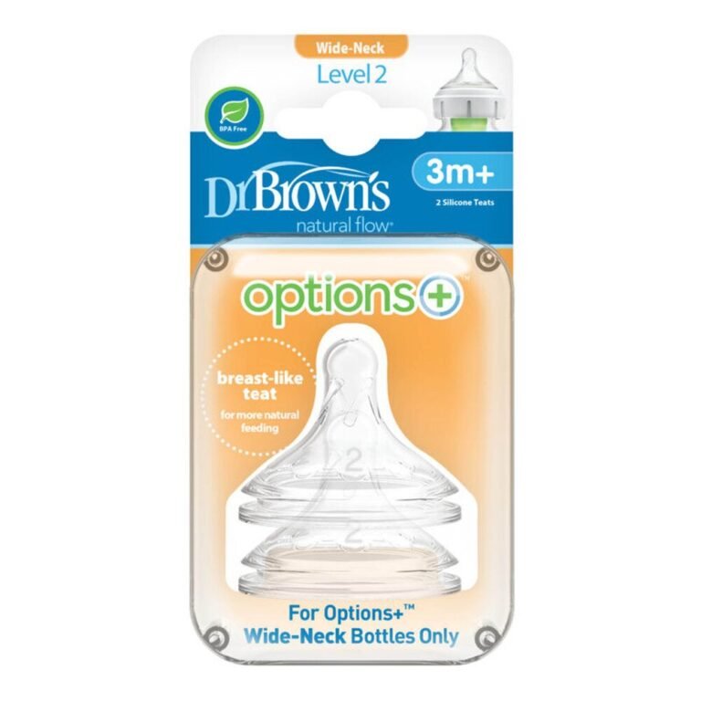 DrBrowns - Level 2 Wide Neck Silicone Options And Nipple 2 Pack