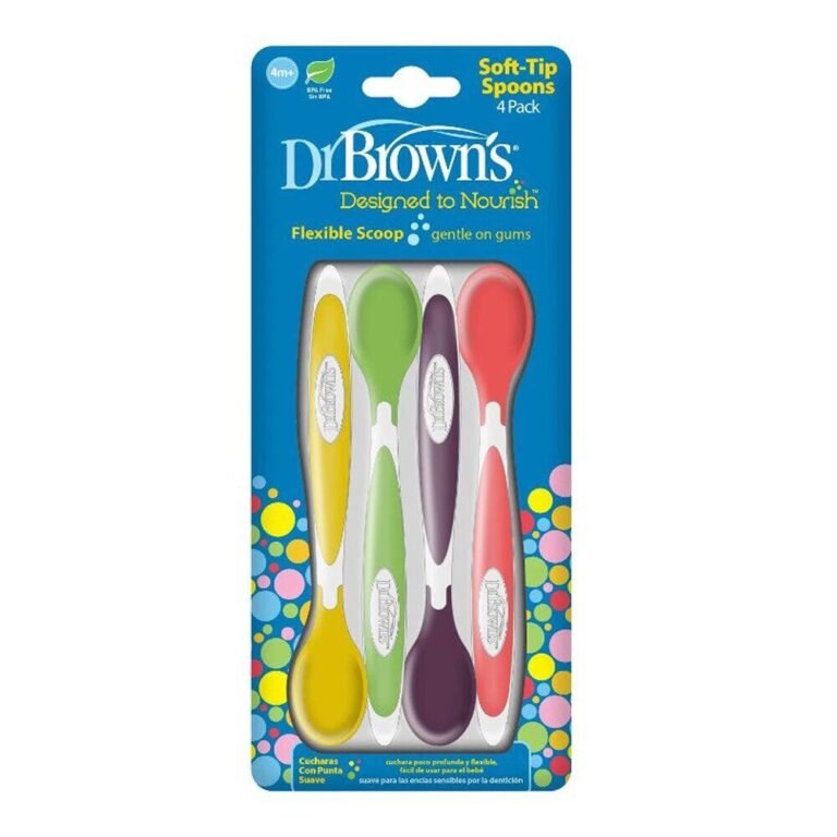 Dr. Browns - Soft Tip Spoon 4 Pack Yellow Green Purple Red
