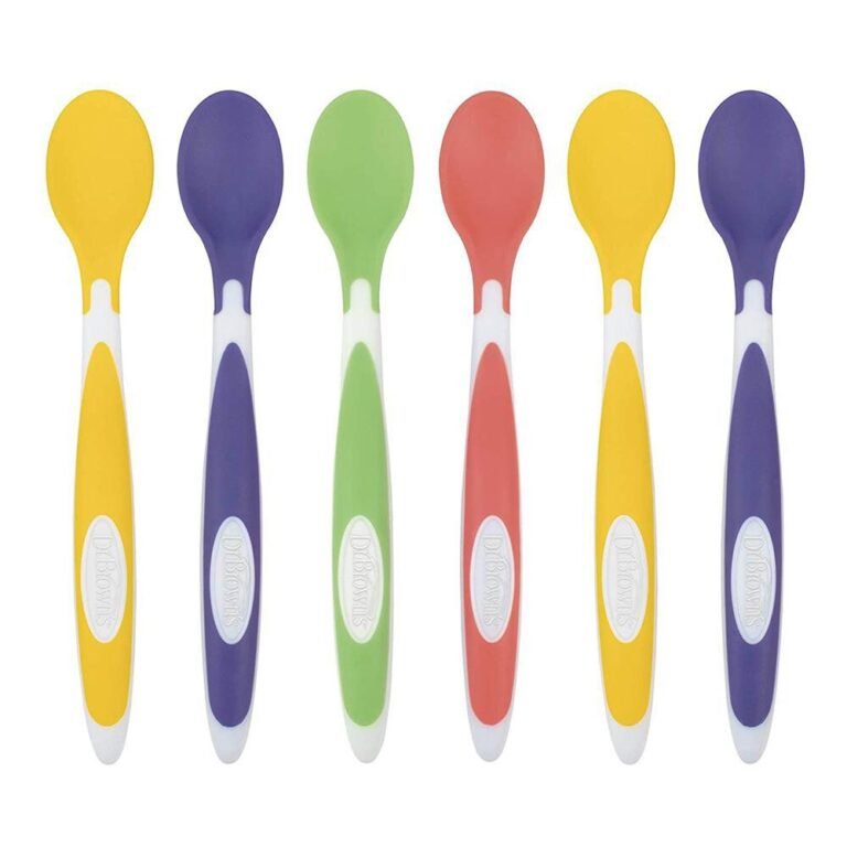 Dr. Browns - Soft Tip Spoon 6 Pack 2 X Yellow 2 X Purple 1 X Green 1 X Red