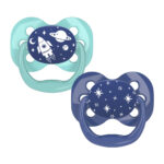 Dr. Browns – Advantage Pacifier Stage 1 Glow in the Dark – Blue (Pack of 2)