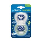 Dr. Browns – Advantage Pacifier Stage 1 Glow in the Dark – Blue (Pack of 2)