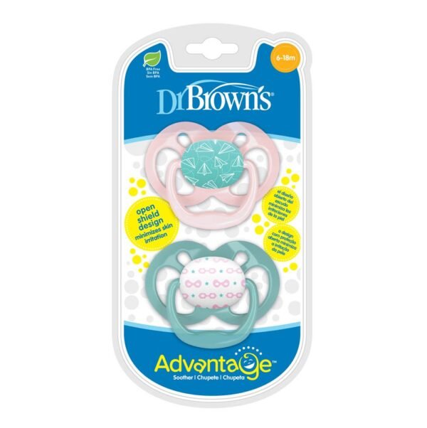 Dr. Browns – Advantage Pacifier – Stage 2 – Pink – Pack of 2
