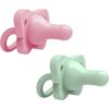 Dr. Browns – Happypaci Silicone One-Piece Soother – Pink and Green (Pack of 2)