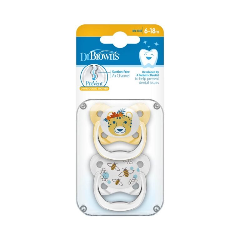 Dr. Browns - Prevent Butterfly Shield Soother - Stage 2 - Yellow (Pack of 2)