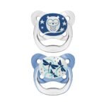 Dr. Browns – Prevent Glow in the Dark Butterfly Shield Pacifier – Stage 1 – Blue – Pack of 2