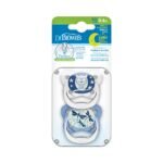 Dr. Browns – Prevent Glow in the Dark Butterfly Shield Pacifier – Stage 1 – Blue – Pack of 2