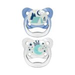 Dr. Browns – Prevent Glow in the Dark Butterfly Shield Pacifier Stage 2 – Blue (Pack of 2)
