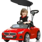 BMW Z4 Roadster Pusher Car – Red – Kids Ride-On Push Car with Handle, Backrest & Storage
