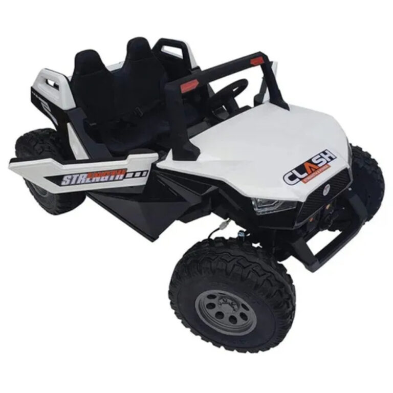 Electric 24V 4x4 Off-Road Buggy Ride-On Car for Kids – White - Battery Powered Jeep with Remote Control