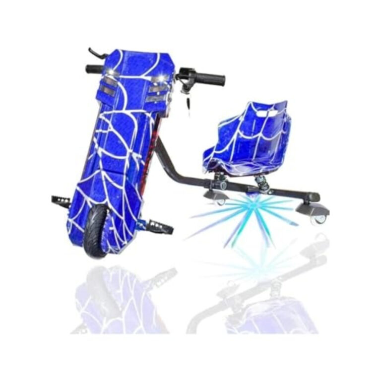 Electric 3-Wheel Drifting Scooter 36V – Blue Spider Design - 360° Spin Trike