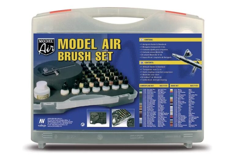 Vallejo 71173 Model Air Camouflage Colors & Airbrush 29pcs