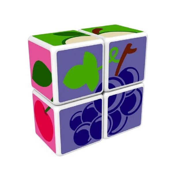Geomag -Magicube Printed Fruit + Cards 7 pcs