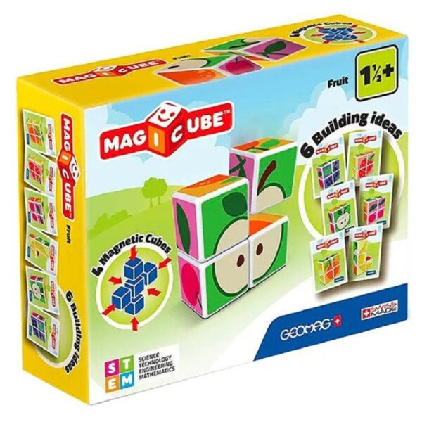 Geomag -Magicube Printed Fruit + Cards 7 pcs