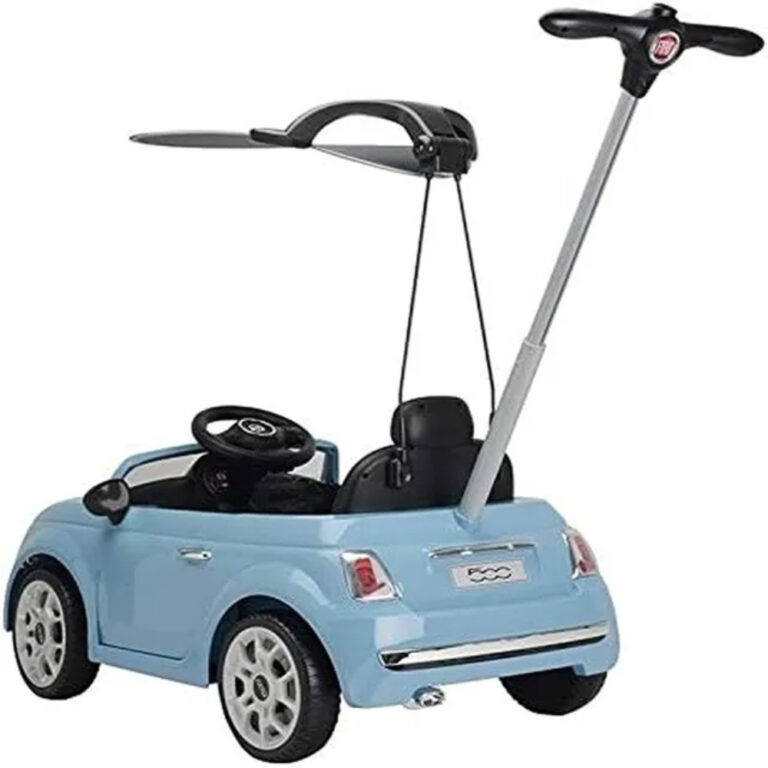 Fiat 3-in-1 Official Licensed Kids Pusher Stroller with Canopy – Blue