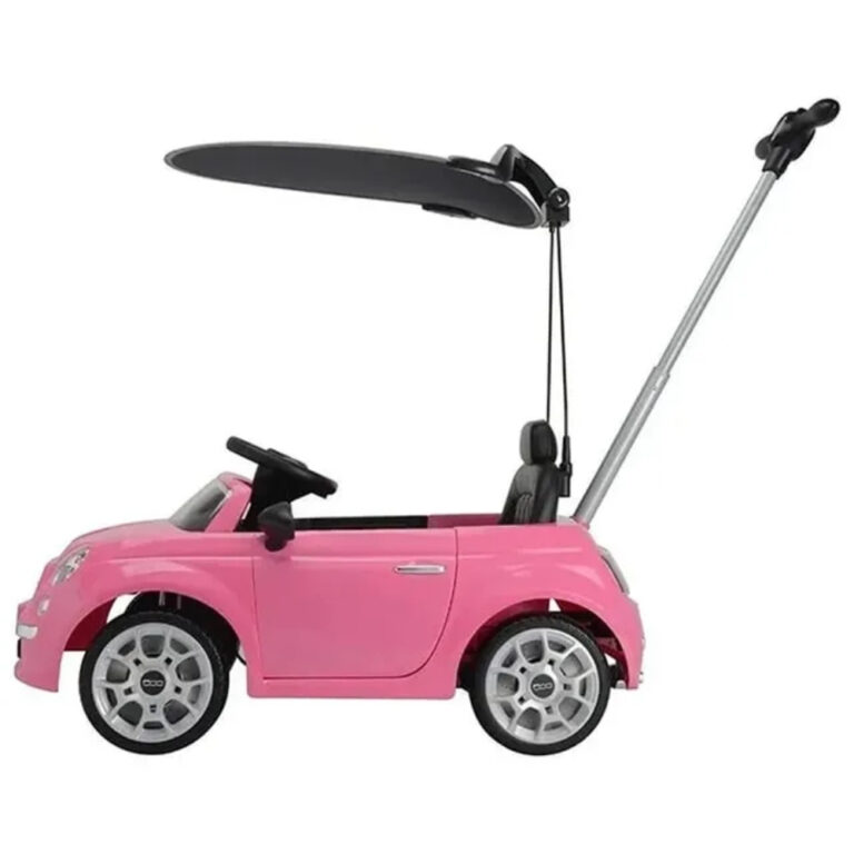 Fiat 3-in-1 Official Licensed Kids Pusher Stroller with Canopy – Pink