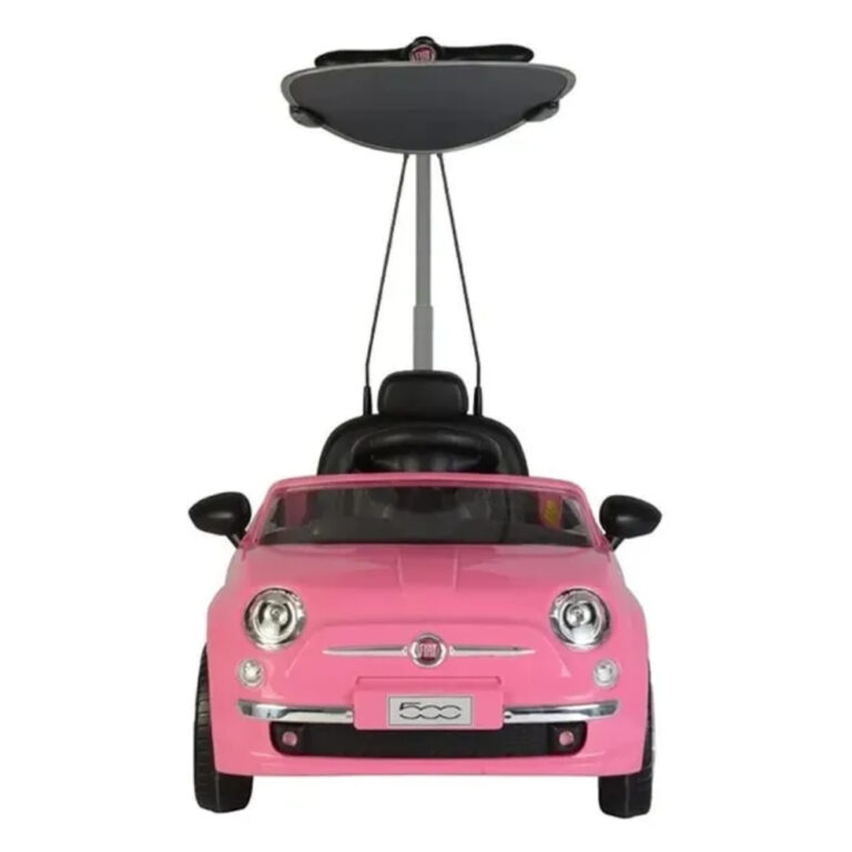 Fiat 3-in-1 Official Licensed Kids Pusher Stroller with Canopy – Pink