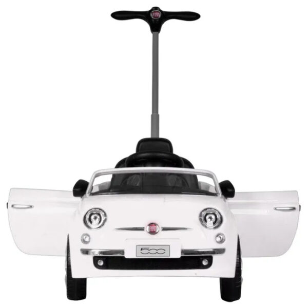 Fiat 3-In-1 White Kids Pusher Car – Convertible Toddler Push & Ride-On Walker