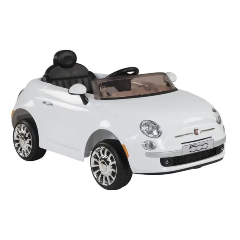 Fiat 500 12V Ride-On Electric Car for Kids – Licensed - White
