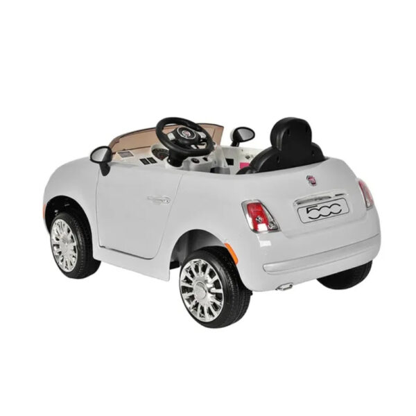Fiat 500 12V Ride-On Electric Car for Kids – Licensed – White