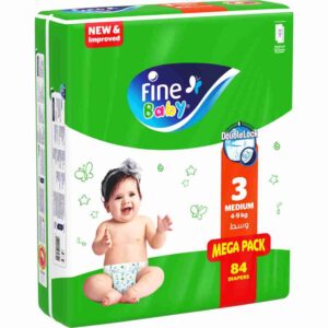 Fine – Absorbent Open Baby Med Double Lock Supernova(Bale Of 84X2)