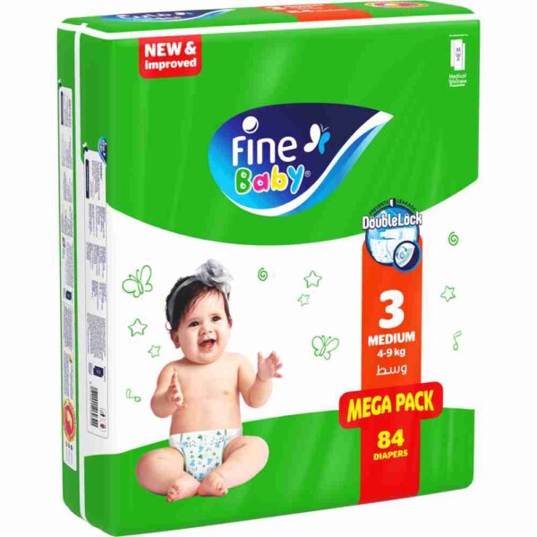 Fine – Absorbent Open Baby Med Double Lock Supernova(Bale Of 84X2)