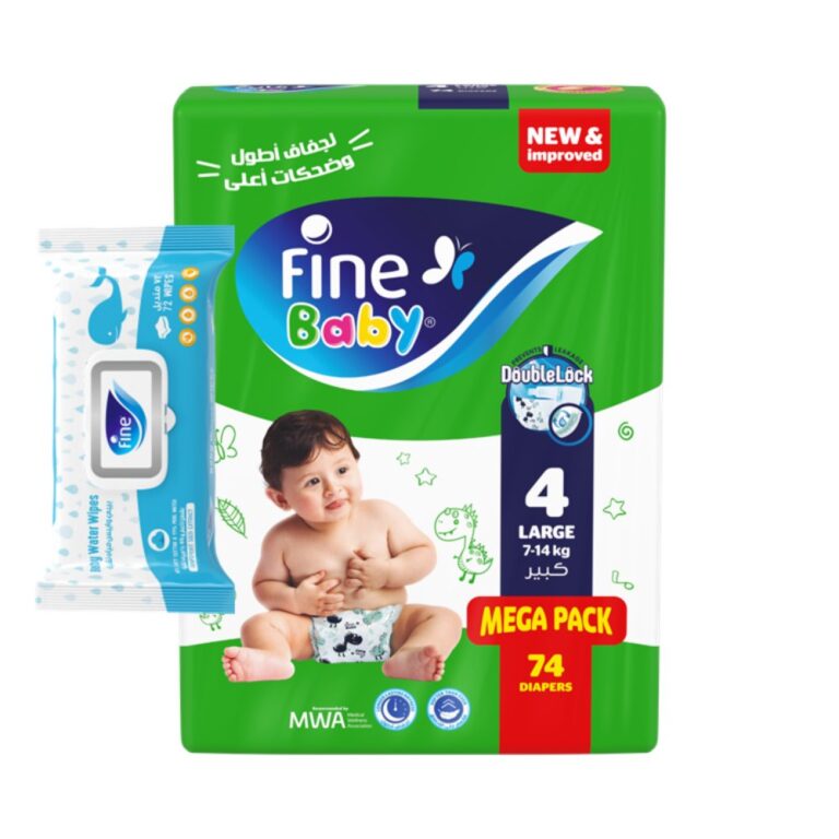Fine - Absorbent Open Baby Large Double Lock Supernova(Bale Of 74X2)