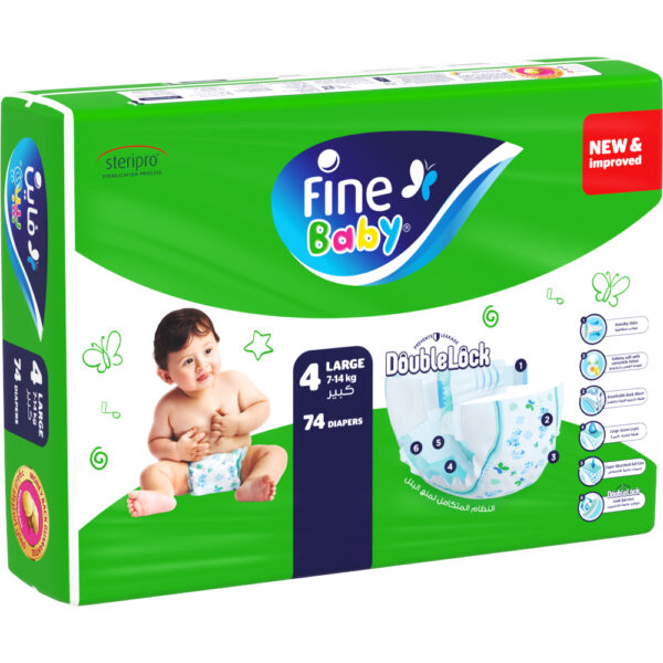 Fine – Absorbent Open Baby Large Double Lock Supernova(Bale Of 74X2)