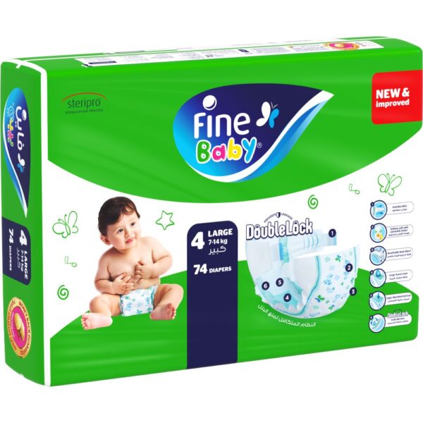 Fine – Absorbent Open Baby Large Double Lock Supernova(Bale Of 74X2)