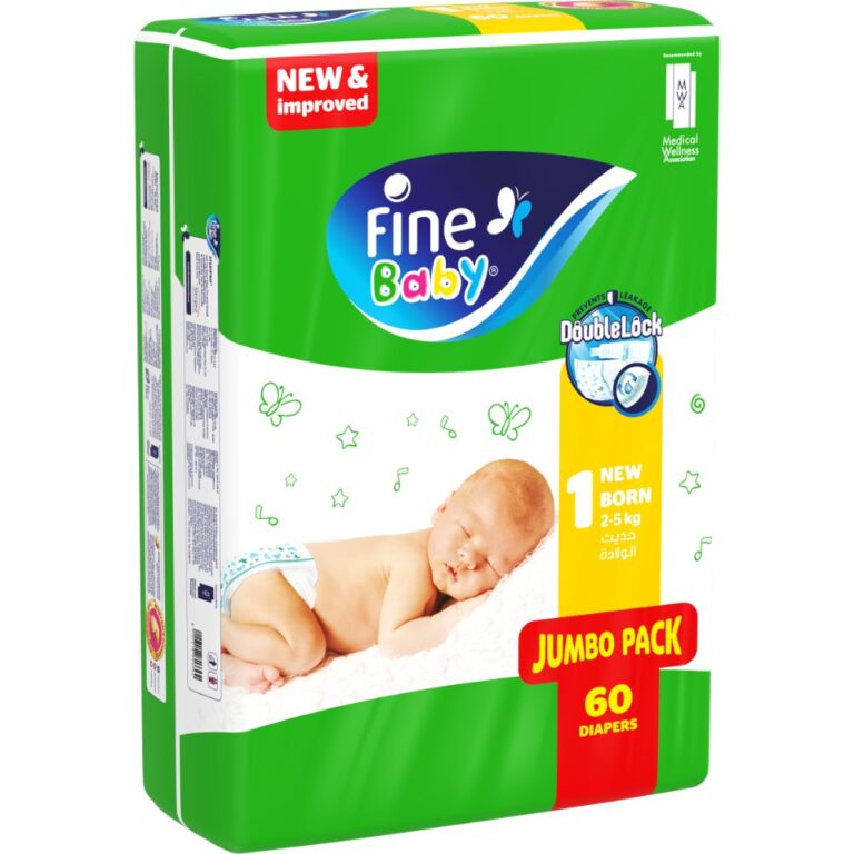 Fine - Baby Diaper Double Lock Nbn (New Born Baby) Dawn (Bale Of 60X6)