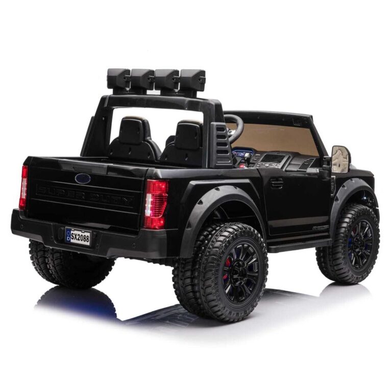 Jeep 12V Licensed Electric Ride-On Car for Kids – Black - Remote Control & LED Lights