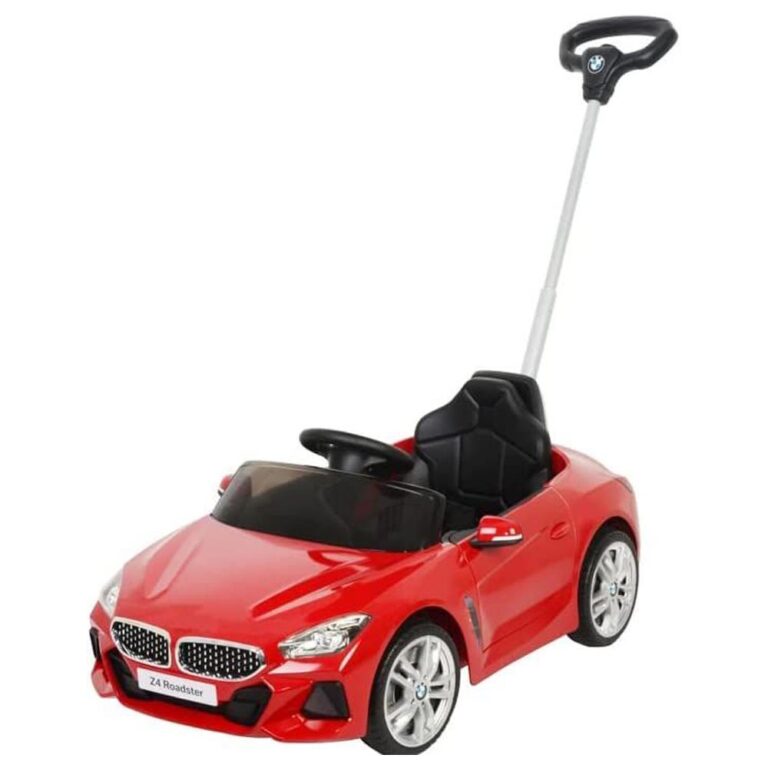 BMW Z4 Roadster Pusher Car – Red - Kids Ride-On Push Car with Handle, Backrest & Storage
