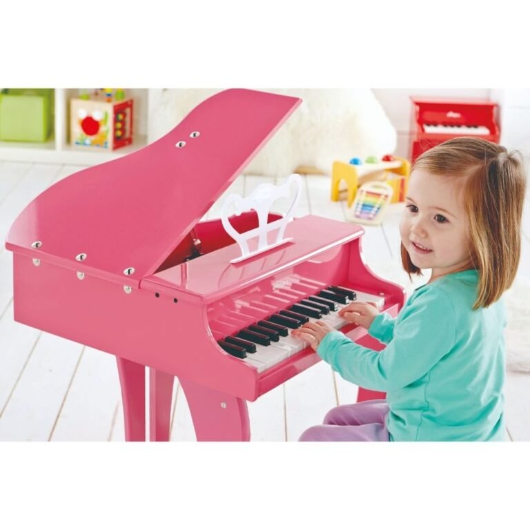 Hape - 30-key Happy Wooden Grand Musical Piano Pink