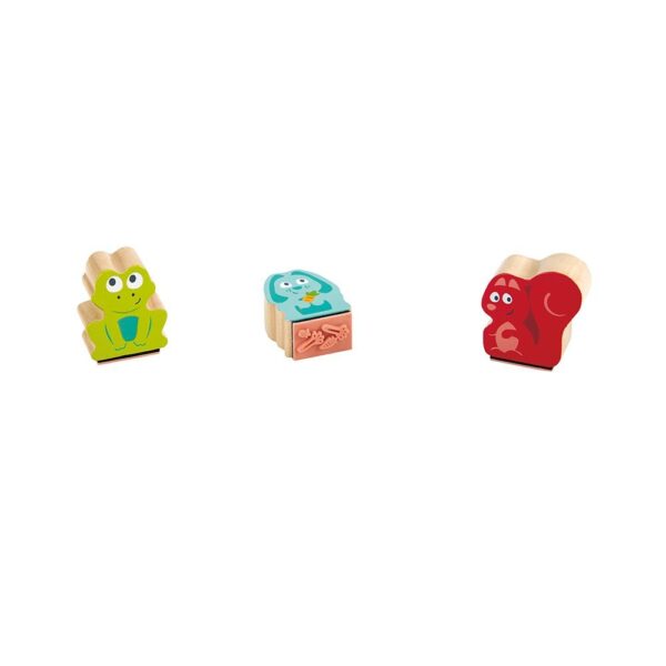 Hape – Animal Print Ink Stamp Set, 3Y+, Multicolor