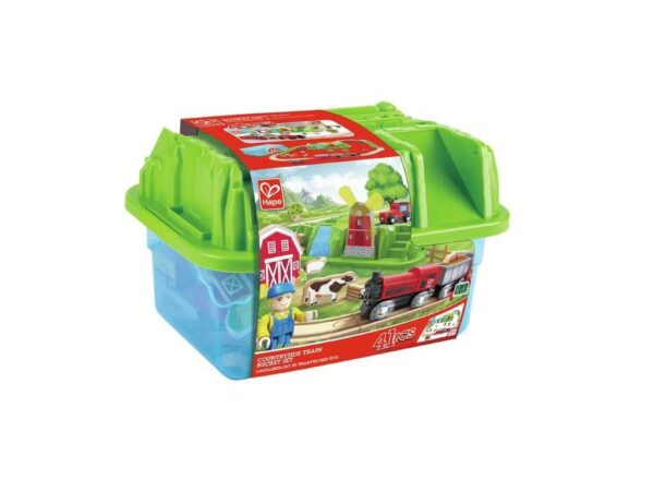 Hape – Countryside Train Bucket Railway Set – 41 Pieces