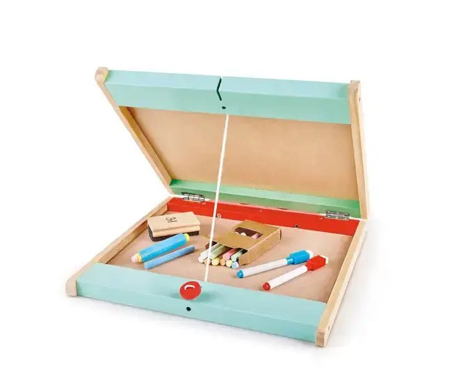 Hape - Foldable Double-side Tabletop Store & Go Easel