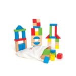 Hape – Maple Wooden Blocks Building Set with Bag – 50pcs