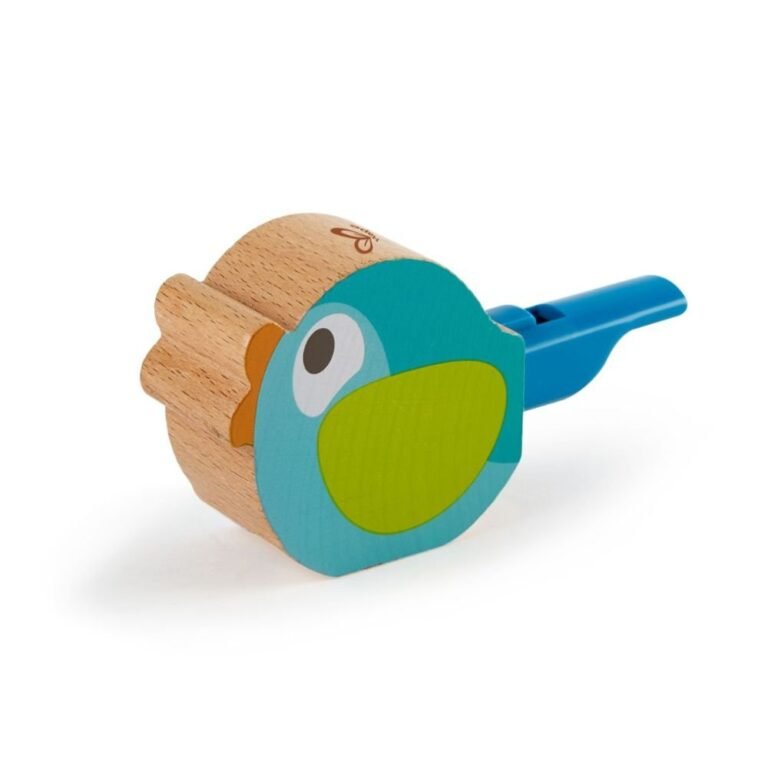 Hape - Turquoise Wooden Bird Call Musical Whistle