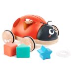 Hape – Wooden Ladybug-Themed Push and Pull-Along Toy