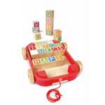 Hape – Wooden Pull-Along Cart With Stacking Blocks