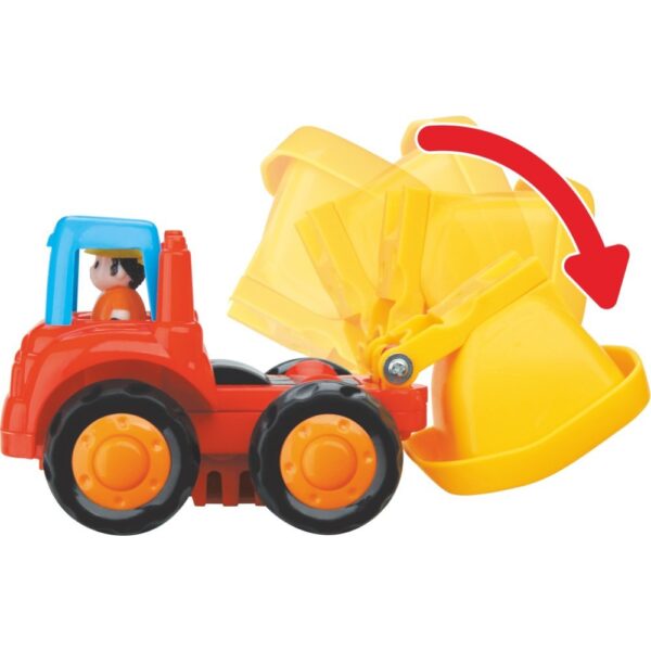 Hola – Builder Construction Truck, Friction Powered Toy Truck, Realistic Design w/ Movable Parts, 18 +