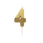 Talking Tables Gold Glitter Number Candle 4