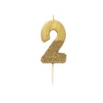 Talking Tables Gold Glitter Number Candle 2