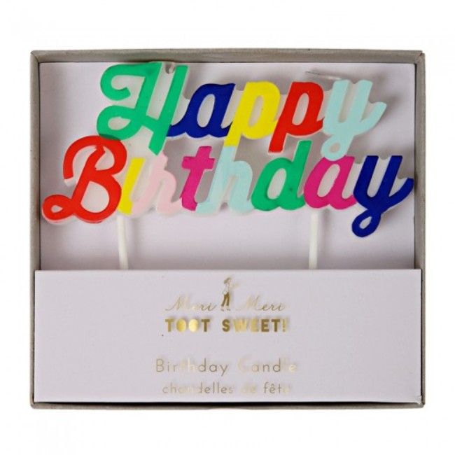 Meri Meri Multi Happy Birthday Candle