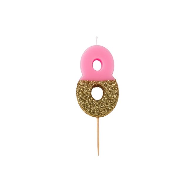 Talking Tables Glitter Candle - 8