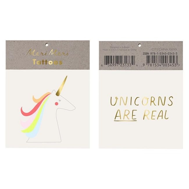 Meri Meri Unicorn Tattoos