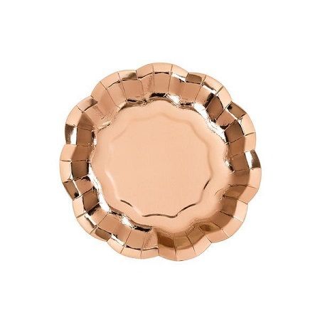 Talking Tables Party Porcelain Rose Gold Foil Plates