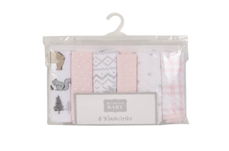 Hudson Childrenswear - 6Pc Quilted Washcloths - Space