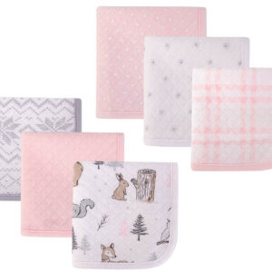 Hudson Childrenswear – 6Pc Quilted Washcloths – Space